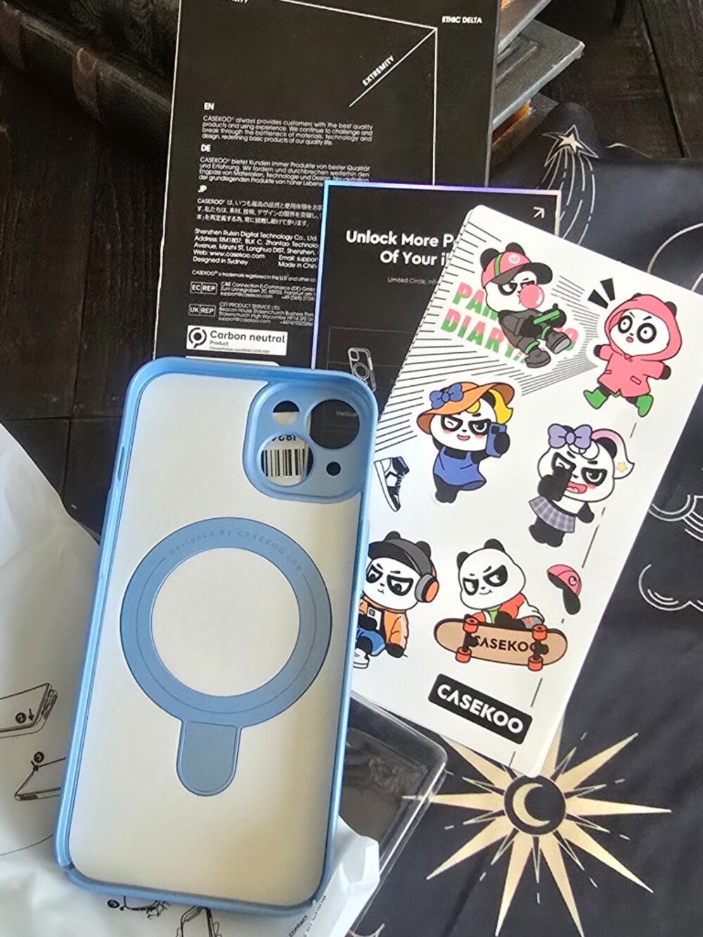 Casekoo Slim-Fit MagicStand case in Blue for iPhone 15 - apple - cell phone case